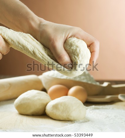 Bread Cooking.Dough