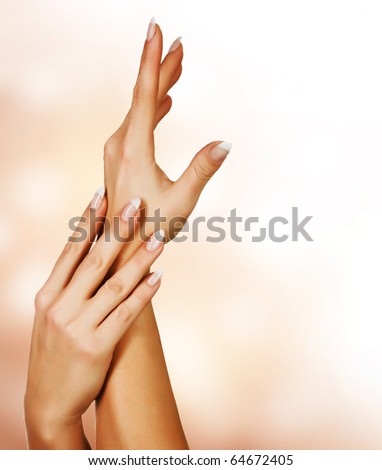 Beautiful Female Hands.Manicure concept