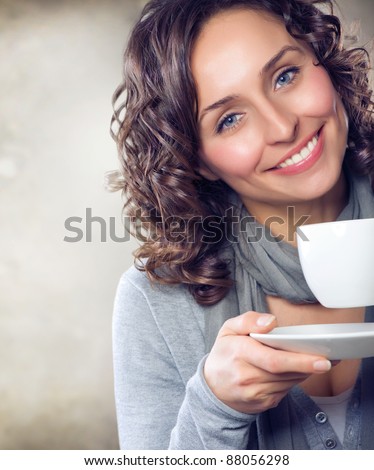 Beautiful Woman drinking Coffee