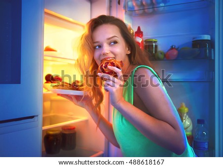 Similar – Image, Stock Photo Evening in the pastry shop