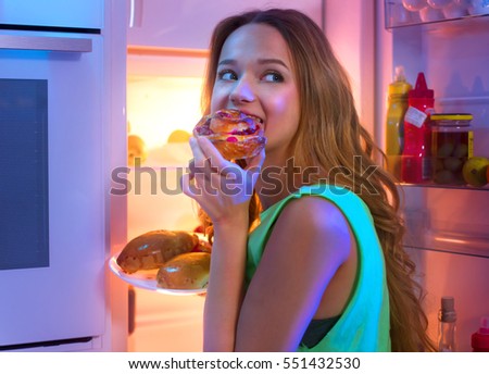 Similar – Image, Stock Photo Evening in the pastry shop