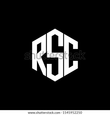 RSC Letter Logo Design polygon Monogram Icon Vector Template Foto stock © 