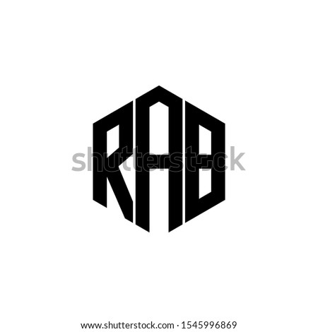 RAB Letter Logo Design polygon Monogram Icon Vector Template