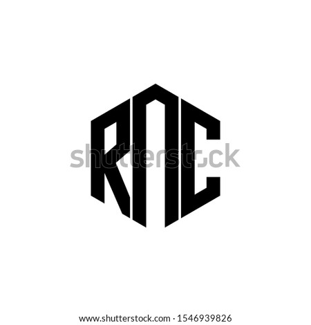 RNC Letter Logo Design polygon Monogram Icon Vector Template