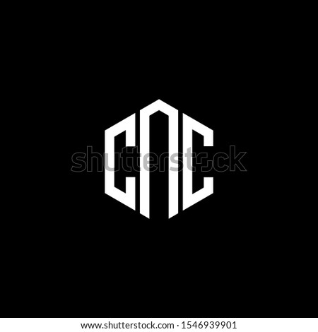 CNC Letter Logo Design polygon Monogram Icon Vector Template