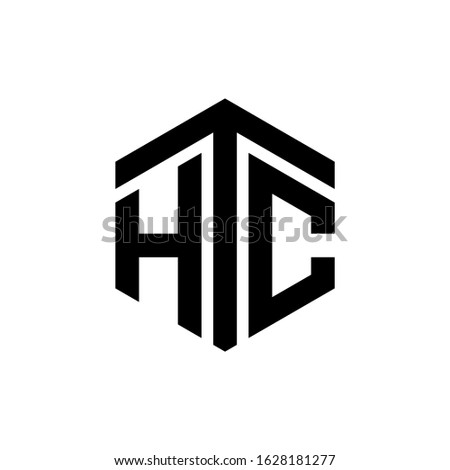 HTC Letter Logo Design polygon Monogram Icon Vector Template