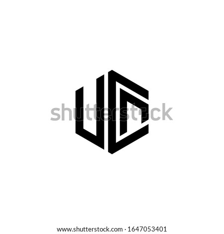 UCN Letter Logo Design polygon Monogram Icon Vector Template