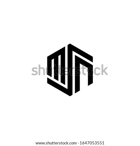 MSN Letter Logo Design polygon Monogram Icon Vector Template