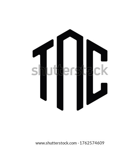 TNC Letter Logo Design polygon rounded Monogram Icon Vector Template