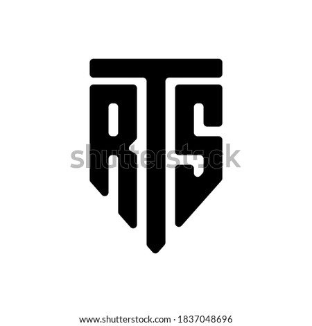 initial RTS rounded  Letter Logo Design Monogram Icon Vector Template
