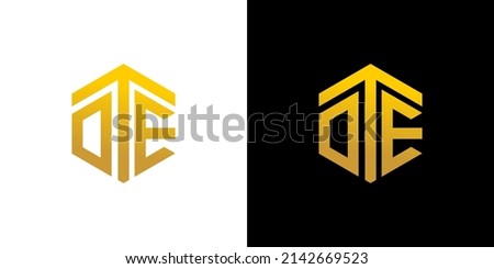 OTE Letter Logo Design polygon Monogram Icon Vector Template