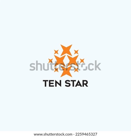Ten star logo vector image