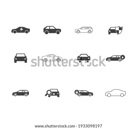 Icon car. Car sign. vector illustration