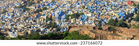 Jodhpur , Blue City india.View from Mehrangarh fort