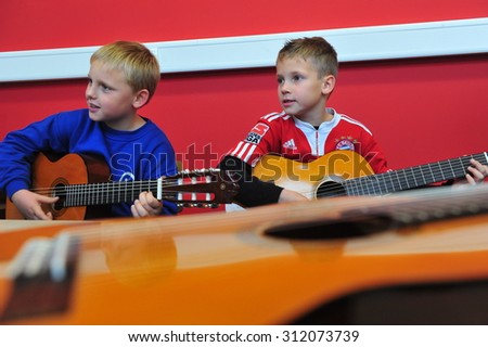 Mainz, Germany - November 17, 2011: Musical education in german primary school as a important part of education and integration