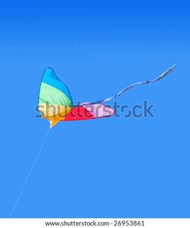 Colorful rainbow solo kite