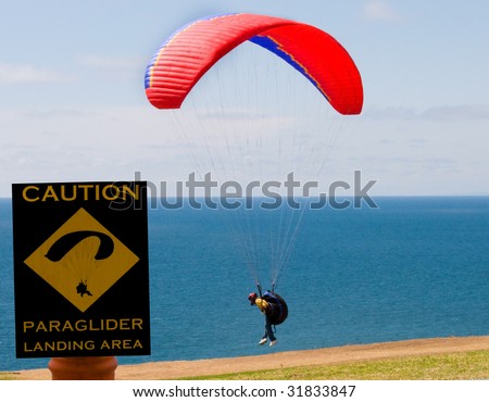 Paraglider port sign Torrey Pines La Jolla San Diego