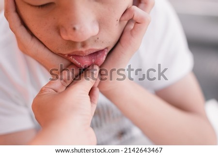 Image, Stock Photo Little thrush drinking water from cup