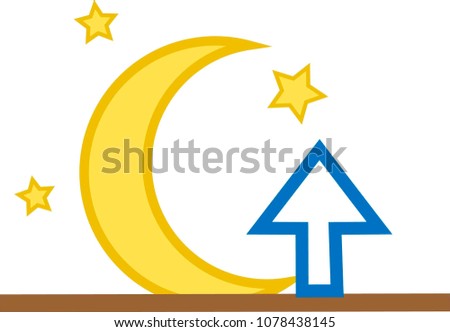 moonrise icon vector element weather 