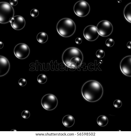 A Seamless Black Background Graphic Illustration Pattern Of Shiny Round ...