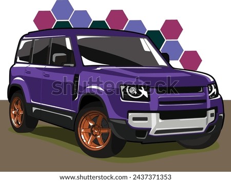 Luxury european suv car in vector