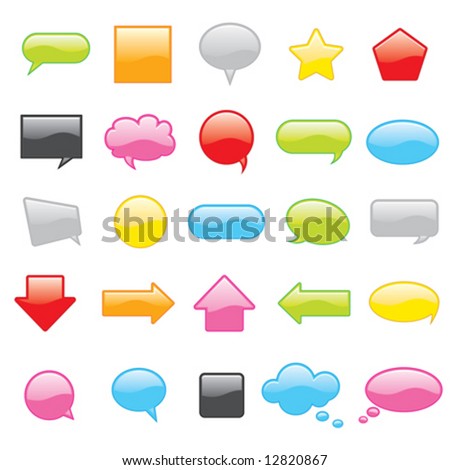 Colorful vector chat icons