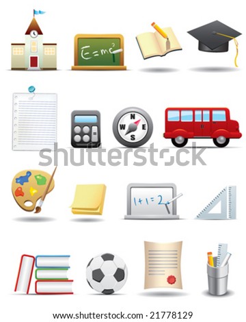 Education and School Icon Set -- Premium Series