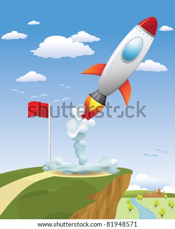 Image, Stock Photo Take off l Up into the Sky