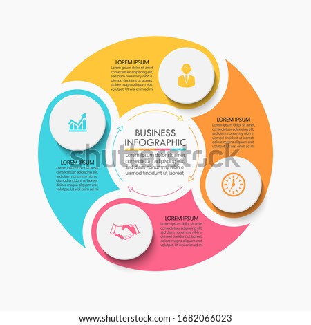 Business circle. timeline infographic icons designed for abstract background template 