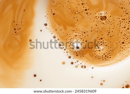 Similar – Foto Bild Frischer Kaffee mit Milch im Glas