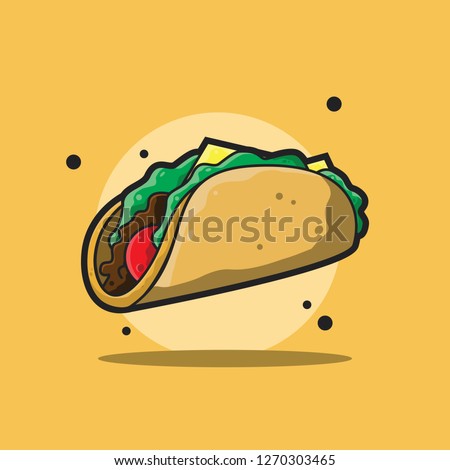 icon taco with colour