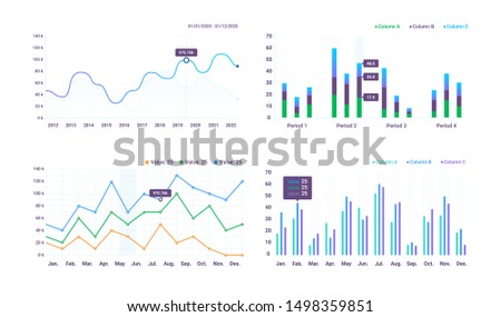 Set of charts. Set of vector elements for design sites