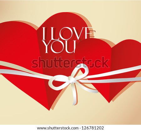 Valentine two hearts card