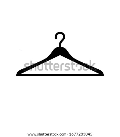 Hanger icon isolated on white background vector flat