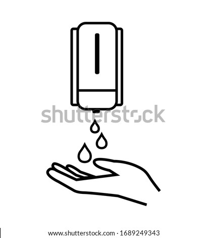 Washing hand with soap icon, cleaning icon
