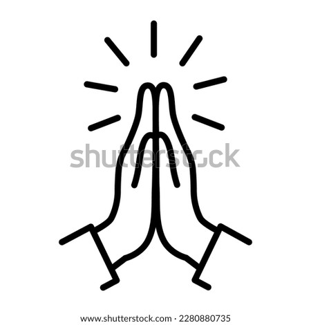 Similar – Image, Stock Photo Praying hands with faith in religion and belief in God on dark background. Power of hope or love and devotion. Prayer position