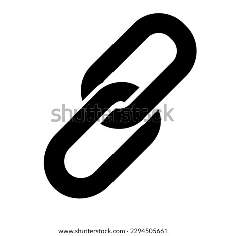 Two chain links icon Link vector icon isolated
