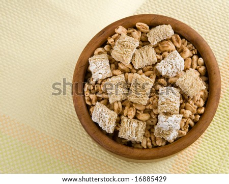A nutritious bowl of shredded wheat squares