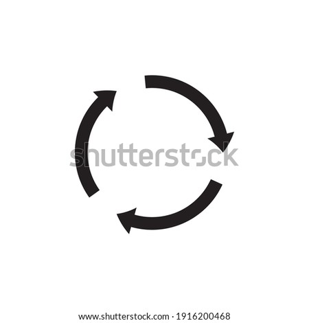 Round arrows in black, great design for any purpose. Abstract icon.
Flat pattern with circular arrows in black on a white background. Up arrow button symbol. Simple illustration.