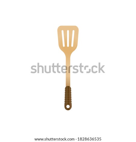 Wooden spatula vector illustration isoalted on white background. Suitable for 3d Realistic Mockup. Flippers or turner. Natural Wood Material tool for cooking and BBQ. 4/35 Сток-фото © 