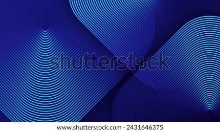 Abstract blue background with overlap layer. Glowing geometric shape lines. Modern gradient square lines pattern design. Minimal geometric. Suit for poster, banner, brochure, corporate, cover, website