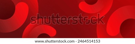 Abstract red banner background. Glowing geometric shapes graphic design. Round elements. Futuristic circle shapes. Suit for presentation, cover, brochure, website, flyer, business, poster, booklet