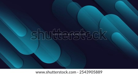 Dark blue abstract background with shiny diagonal geometric shape graphic. Modern blue gradient rounded rectangle. Futuristic technology concept. Vector illustration