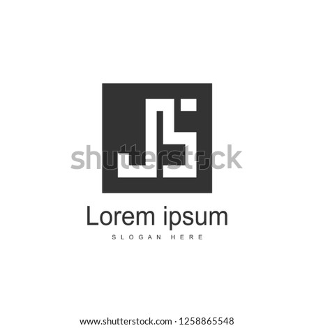 Initial Letter JS Logo template design. Minimalist letter logo vector design