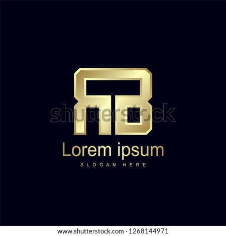 Initial Letter RB Logo Template Vector Design