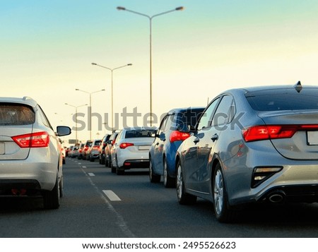 Similar – Image, Stock Photo Traffic jam in the morning