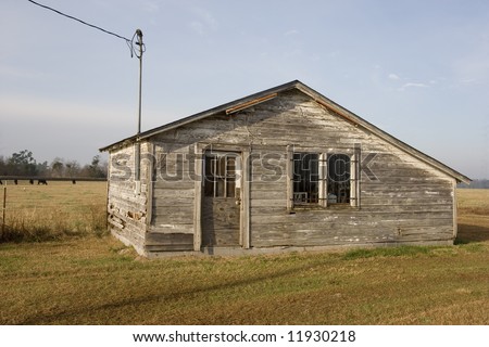 An old deserted farm shack in rural South Carolina.