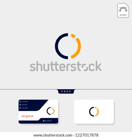 initial ci,ic creative logo template and business card design template include. vector illustration and logo inspiration Stock fotó © 
