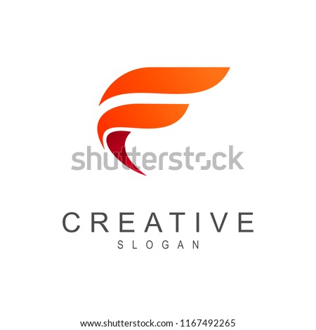 simple letter f logo Stock fotó © 