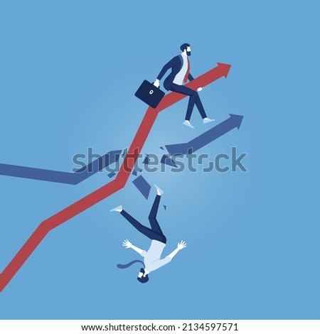 Concept of business competition, business persons racing on the arrows Photo stock © 